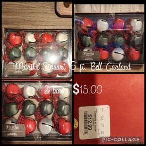 Martha Stewart Red and Green Bell Garland